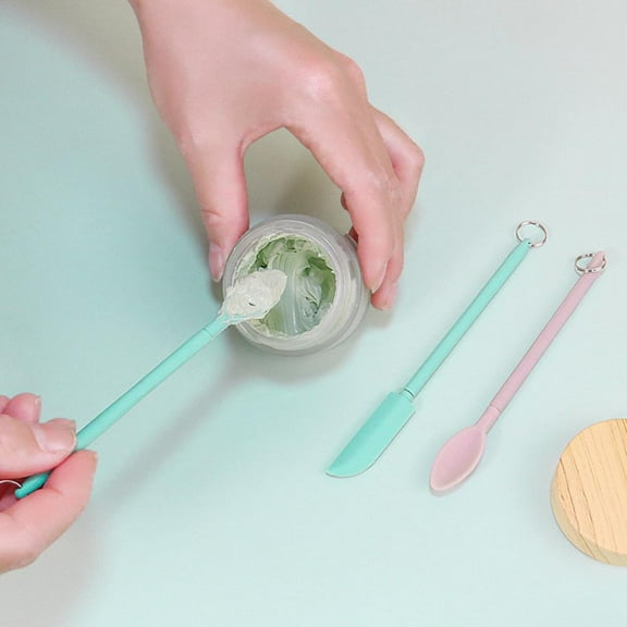 Mini Silicone Spatula, Telescopic Small Spatulas, Food Grade Spatula Set for Baking, Cooking, and Mixing High Heat Resistant Non Stick Dishwasher Safe BPA-Free(Green)