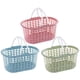 thumbnail image 3 of WORGEOUS 3pcs Caddio de ducha portátil Tote Baskd de almacenamiento de plástico Canasta con suministros de baño de asa, 3 of 9