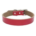 thumbnail image 2 of kurtrusly Mignon Chien Chaton Couleur Unie Cuir Chat Chiot Boucle Réglable Rouge S, 2 of 4