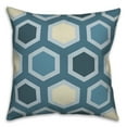 thumbnail image 2 of Creative Products S Blue Hexagon Monogram 18 x 18 Spun Poly Pillow, 2 of 3
