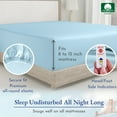 thumbnail image 3 of California Design Den Fitted Sheet, Soft, 100% Cotton, 400 Thread Count Sateen Weave, No Pop-Off Elastic, Deep Pocket, Durable Best Egyptian Quality Fitted Sheet with Head & Foot Tags, 3 of 5