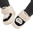 thumbnail image 3 of Otqutp Baby Flat Sole Shoes Warm Shoes Soft Booties Comfortable Boots Toddler Warming Home Shoes Snow Boots for Baby Girls and Boys(Black,6-12 Months), 3 of 5