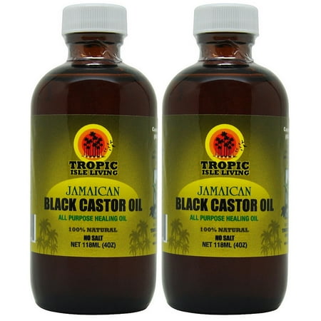 Tropic Isle Living Jamaican Black Castor Oil 4 Oz "Pack of 2