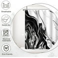 thumbnail image 6 of Black and White Shower Curtain, Modern Abstract Marble Shower Curtain for Bathroom Aesthetic Ink Texture Waterproof Fabric Shower Curtain Set with Hooks, 72x84 Inch, 6 of 6