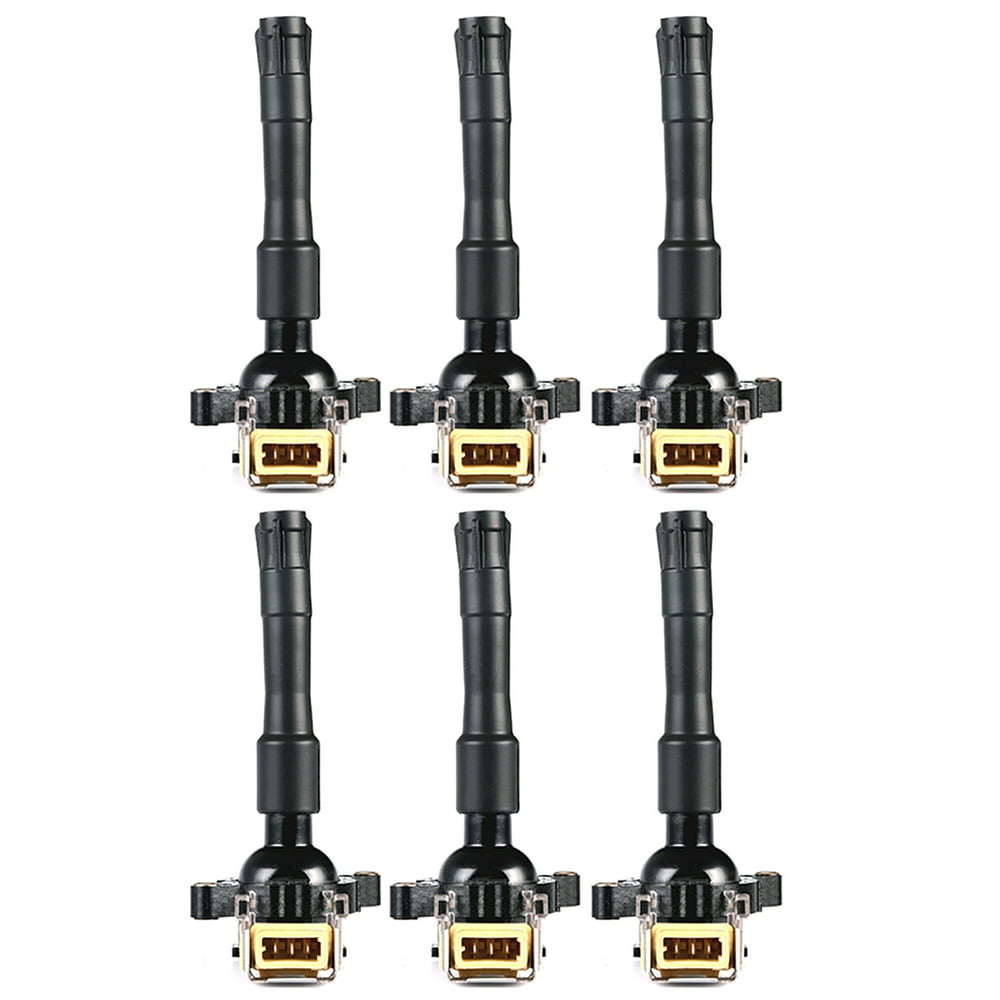 Set of 6 Ignition Coils Compatible with 2002 BMW 325i 2.5L 152cid L6
