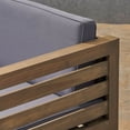 thumbnail image 2 of Noble House Cambridge Outdoor 5-Pc Acacia Wood Sofa Set Gray and Dark Gray, 2 of 6