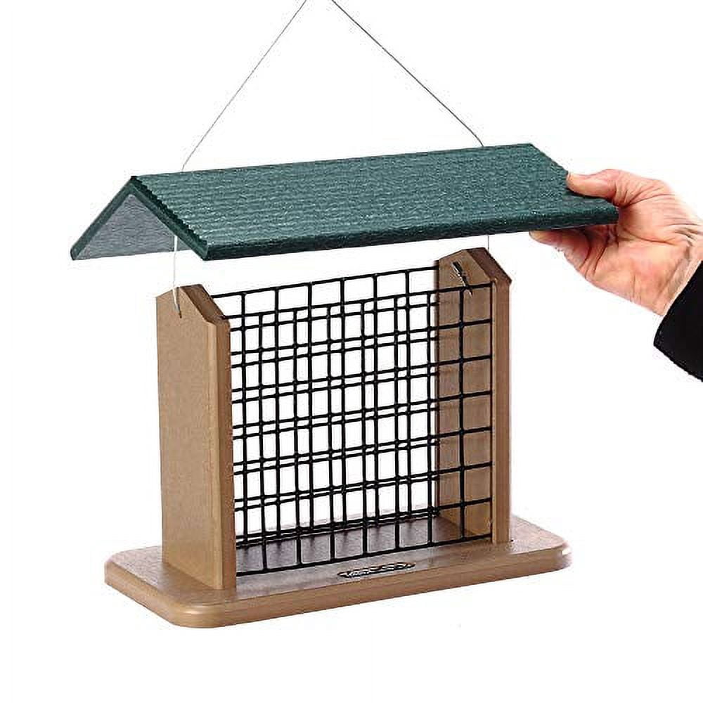 Birds Choice SNBLOCK Futterstation Für Meisensamen – Recycelt, Groß, Mit Dach Und Aufhängebügel