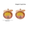 thumbnail image 2 of Gemelos Life Tree con diseño redondo vintage para hombre, 2 of 3