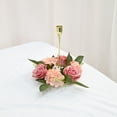 thumbnail image 3 of 20 Cm Pilar Vela Anillos Guirnalda Guirnalda Centros de Mesa Floral Artificial para La Decoración de La Boda , Rosado, 3 of 9