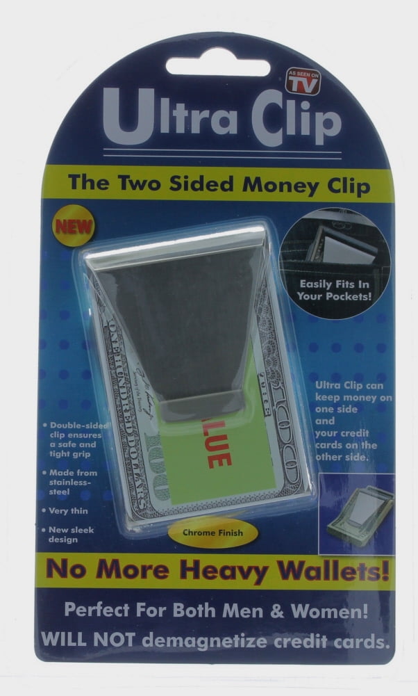Double Sided As Seen On TV Sealed NIB SLIM MONEY CLIP WALLET Credit Card 