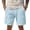 Light Blue -CI35, variant on Nestiefly Mens Linen Cargo Shorts Summer Casual Loose Elastic Waist Drawstring Lightweight Beach Vacation Shorts with Pockets Light Blue 2XL