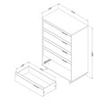 thumbnail image 4 of Fynn Contemporary 5-Drawers Dresser for Kids Winter Oak, 4 of 8