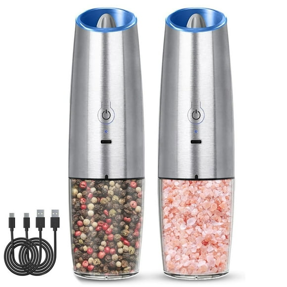 axGear Electric Salt and Pepper Grinder Set of 2 USB Rechargeable Durable Modern Style