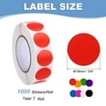 thumbnail image 2 of Etiquetas de puntos de colores Uxcell, etiquetas de codificación de colores, adhesivas, círculos en blanco, etiquetas de precio redondas rojas de 3/4", 2 of 7
