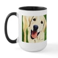 thumbnail image 2 of CafePress - Yellow Lab 4 Large Mug - 15 oz Ceramic Large White Novelty Mug, 2 of 4