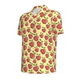 thumbnail image 2 of Balery Fruit Printed Men’s Short Sleeve Polo Shirt, Midweight Men's Shirt,Golf Polo shirts -X-Large, 2 of 9