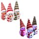 thumbnail image 3 of Paquete de 5 luces de noche navideñas, luces LED multicolores con forma de muñeco de nieve y sombrero, 3 of 5