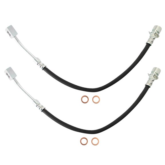 TRQ Front Brake Hose Set BLA63684 Fits Select 2005-2010 Dodge Dakota , 2011-2011 Ram Dakota , 2006-2009 Mitsubishi Raider