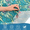 thumbnail image 4 of Dreamtimes Flower Retro Art Ethnic Tiles Valance Curtains for Kitchen or Bathroom, 54x18in Valances Window Treatment Rod Pocket Drape Light Filtering Living Room Bedroom Decor, 4 of 6