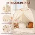 thumbnail image 3 of Carpa tipo tipi Sumbababy grande para niños con luces de estrellas y banderas, 3 of 8