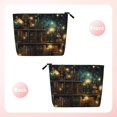 thumbnail image 2 of Makeup Bag Small Cosmetic Bags for Women Travel Toiletry Bag Zipper Pouch Purse Organizer Pouches, Library Books Magic Vintage Starry, 2 of 7