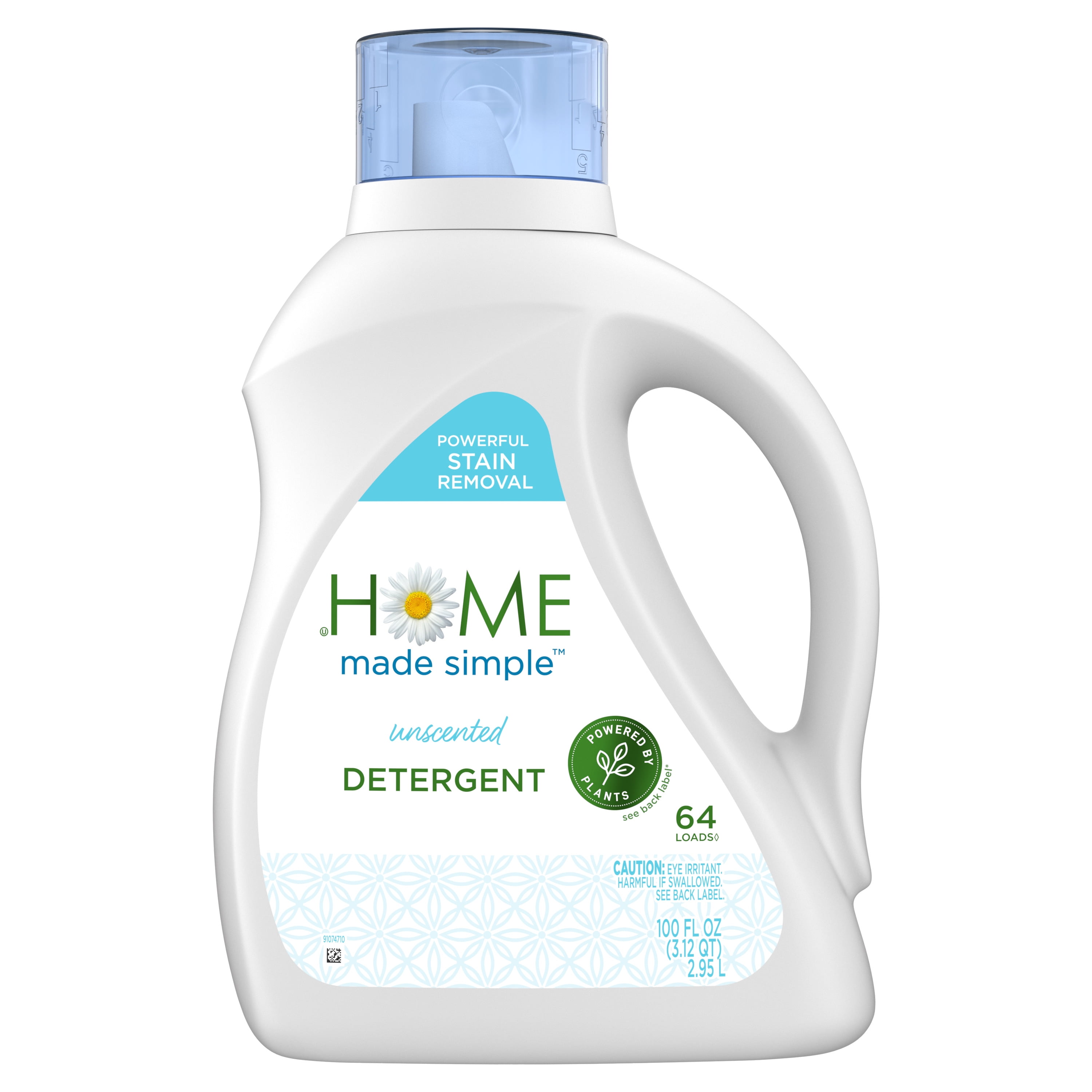 Home Made Simple Unscented 64 Loads, Liquid Laundry Detergent, 100 Fl