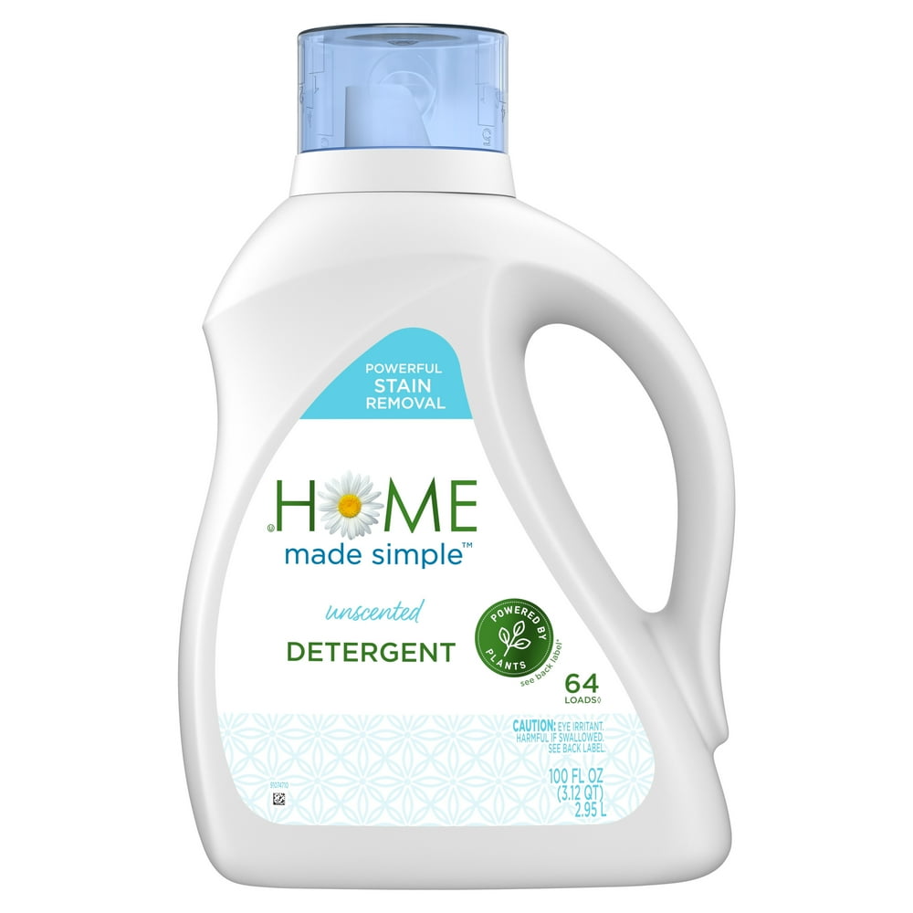 Home Made Simple Unscented 64 Loads, Liquid Laundry Detergent, 100 Fl