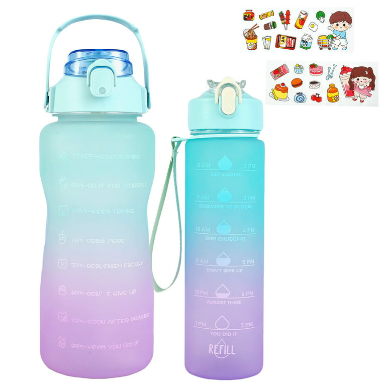  Joywin 2 Liter Water Bottle with Straw Female Girls Large  Portable Travel Bottles Sports Fitness Cup Summer Cold Water with Time  Scale : Sports & Outdoors