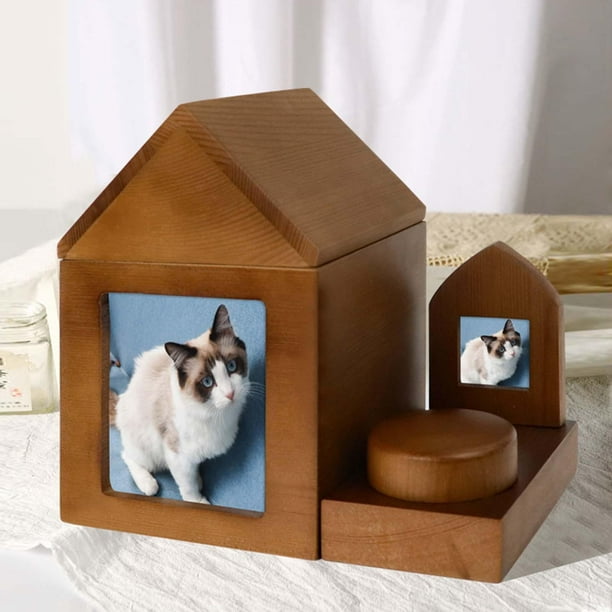 Urnas para Cenizas de Mascotas Recuerdo de de Madera Suministros Funerarios Memorable Marco de Exhibición de Fotos Recuerdo Ret combinado Colco Urnas de cremación para cenizas de mascotas
