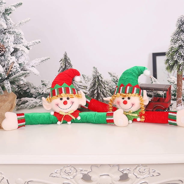 Navidad cortina hebilla cortina Tieback Santa Claus muñeco de nieve Reno accesorios para dormitorio sala de estar 2 uds