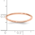 thumbnail image 4 of 14K Rose Gold 1.2mm Half Round Satin Stackable Band (Size 8) Made In United States stk24-120r-8, 4 of 5