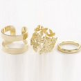 thumbnail image 1 of VONKY 3pcs Hollow Cut Leaves Knuckle Midi Finger joint Set Rings For Women, 1 of 1