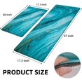 thumbnail image 4 of Teal Abstract Marble Kitchen Rug Mat Turquoise Kitchen Rugs [2 PCS] Cushioned Anti-Fatigue Comfort Standing Kitchen Floor Mat Non Slip Washable Runner Mat for Sink Laundry Kitchen, 4 of 6