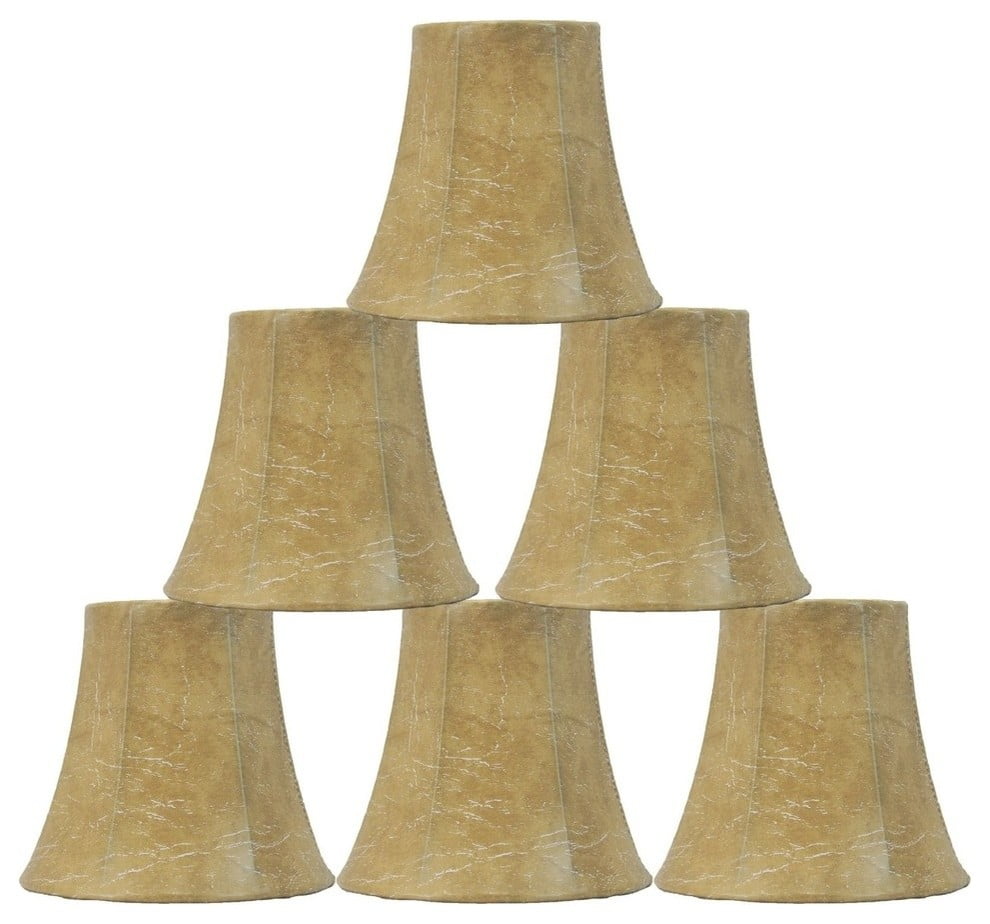 Urbanest 5" Faux Leather Chandelier Shade, Set of 6