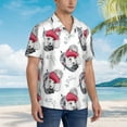 thumbnail image 5 of Balery Cute Poodle Dog Print Men's Hawaiian Shirts Short Sleeve Beach Shirt Relaxed Fit Vacation Button Down Shirts-3X-Large, 5 of 9