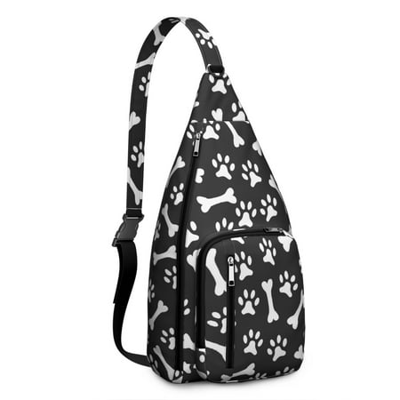 Funny Paw Sling Backpack - Whimsical Dog Print Crossbody Bag  Perfect Gift for Pet Owners