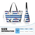 thumbnail image 4 of Disketp Bulldog Friend Bolsa de Playa de Gran Capacidad, Bolso Impermeable y a Prueba de Arena para Mujer, Ideal para Playa, Piscina y Natación, 4 of 7