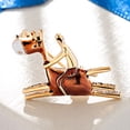 thumbnail image 4 of Broche elegante de aleación con forma de caballo que gotea aceite para mujer para decorar ropa (AL474-A), 4 of 6