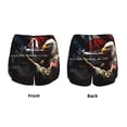 thumbnail image 5 of Lsque American Bald Eagle Warrior Printed Women's Running Shorts with Liner Pockets,Elastic Quick Dry Workout Athletic Gym Yoga Shorts,Womens High Waist Shorts-XX-Large, 5 of 9