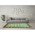 thumbnail image 3 of Ahgly Company Indoor Square Oriental Light Blue Traditional Area Rugs, 8' Square, 3 of 4