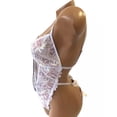 thumbnail image 3 of Victoria's Secret Very Sexy Unlined Embroidered Floral Lace Teddy in Iris Metallic Size Medium NWT, 3 of 4