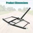 thumbnail image 3 of Gymax 66'' Wide Driveway Drag Tow-Behind Leveling Rake w/Reinforced Bars for ATV/UTV, 3 of 10