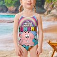 thumbnail image 2 of Amazing World of Gumball Girls Swimsuits One Piece Bathing Suit Cute Toddler Kids Pool Beach Swimwear Quick Dry 3-8 Years, 2 of 6