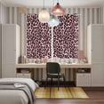 thumbnail image 6 of Curtains 63 Inch Length 2 Panels, Pink Black Grommets Window Treatment Curtain, Elegant Modern Abstract Art Luxury Thermal Curtains Drapes for Living Room/Bathroom, 6 of 9