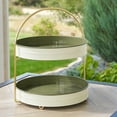 thumbnail image 3 of Better Homes & Gardens 2-Tone 2-Tier Serving Tray Stand - Green, 3 of 5