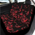 thumbnail image 6 of XYZCANDO Red Bats 14 Pack Auto Seat Covers Full Set Steering Wheel Cover Auto Center Console Armrest Pad Seat Belt Covers Headrest Covers Cup Coasters for Most Cars SUVs Sedans, 6 of 7