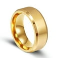 thumbnail image 4 of 18K Gold Plating Couple Rings for Men Women 316L Stainless Steel Wedding Sz 5-13, 4 of 5
