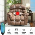 thumbnail image 4 of Bonzy Home Power Lift Chair Recliner for Elderly, Suede Fabric Heavy Duty Electric Lift Recliner with Massage,For tall men, Brown, 4 of 12