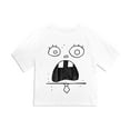 thumbnail image 4 of Spongebob Squarepants Spongebob Doogle Face Women's Boxy Cropped T-Shirt Casual Graphic Tee, 4 of 5