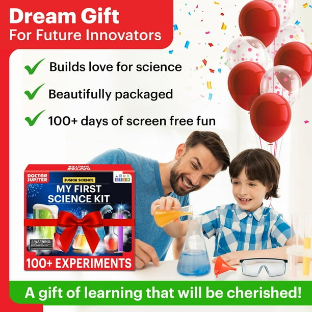 Doctor Jupiter My First Science Kit for Kids Ages 4 5 6 7 8 Birthday Gift Ideas for 4 8 Year Old Boys Girls Toy Stem Kit with 100 Experiments Le Walmart